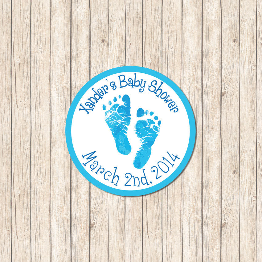 Baby Shower Footprints -Boy - Love my Goodies