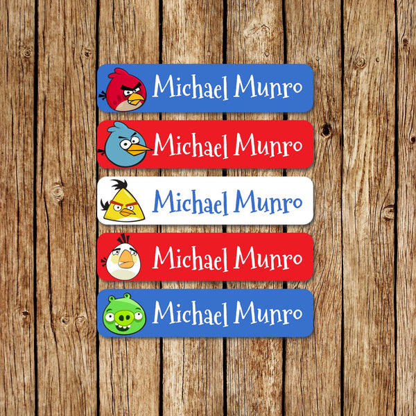 AngryBirds -Large  Name Labels - Love my Goodies