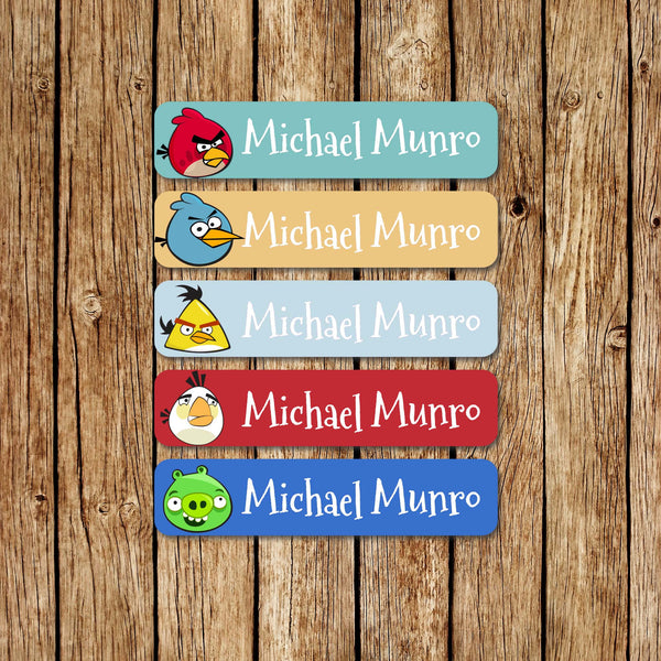 AngryBirds -Large  Name Labels - Love my Goodies