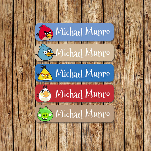 AngryBirds -Large  Name Labels - Love my Goodies