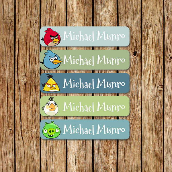 AngryBirds -Large  Name Labels - Love my Goodies