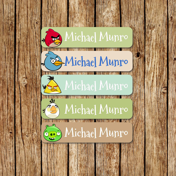 AngryBirds -Large  Name Labels - Love my Goodies