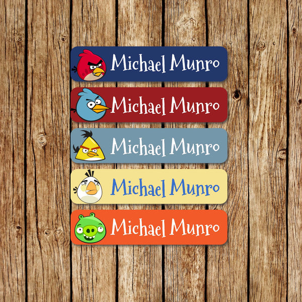 AngryBirds -Large  Name Labels - Love my Goodies