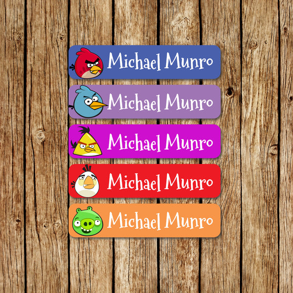 AngryBirds -Large  Name Labels - Love my Goodies