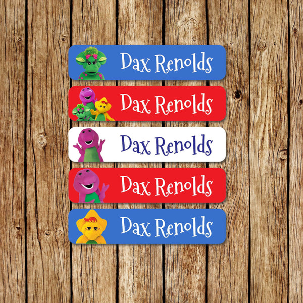 Barney - Large  Name Labels - Love my Goodies