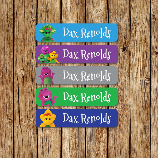 Barney - Large  Name Labels - Love my Goodies