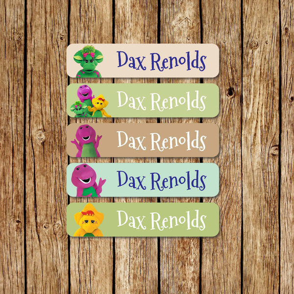 Barney - Large  Name Labels - Love my Goodies