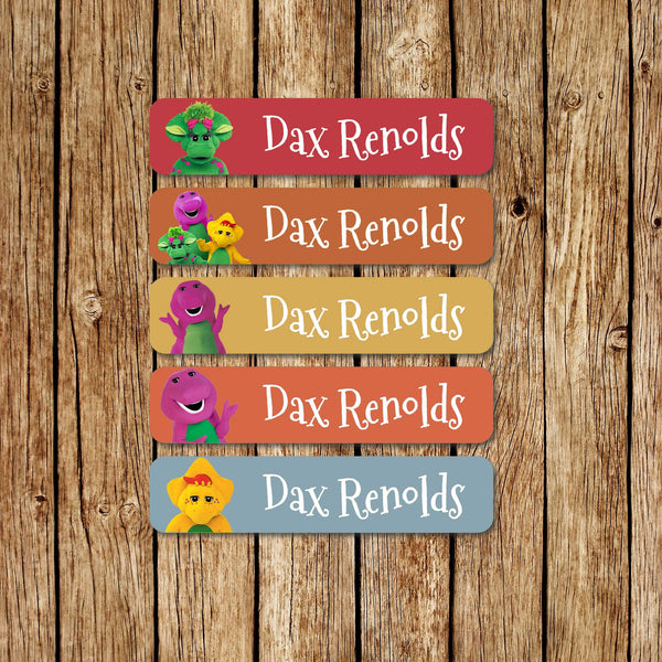 Barney - Large  Name Labels - Love my Goodies