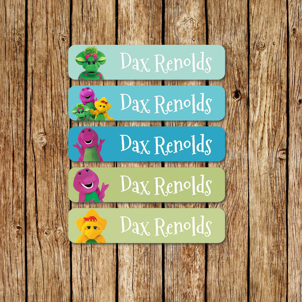 Barney - Large  Name Labels - Love my Goodies