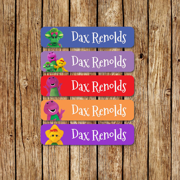 Barney - Large  Name Labels - Love my Goodies