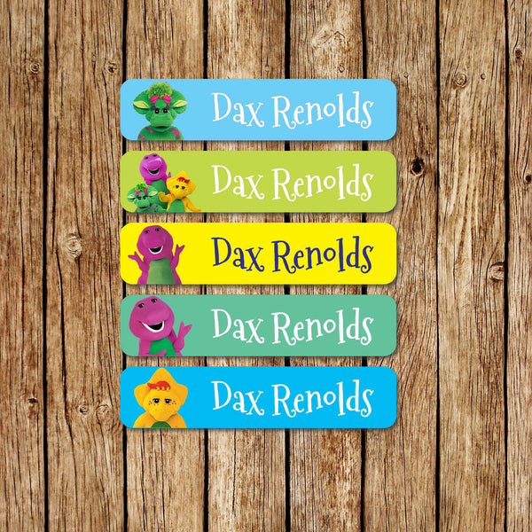 Barney - Large  Name Labels - Love my Goodies