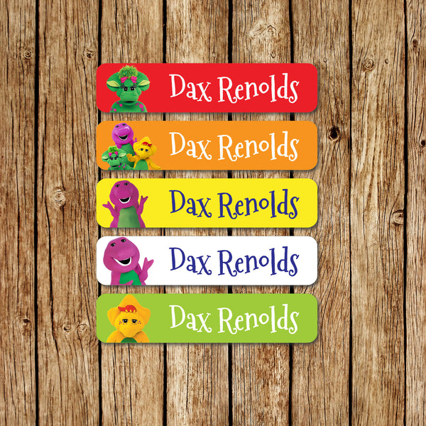 Barney - Large  Name Labels - Love my Goodies