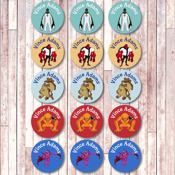 BenTen 2 Iron On Label Rounds - Love my Goodies
