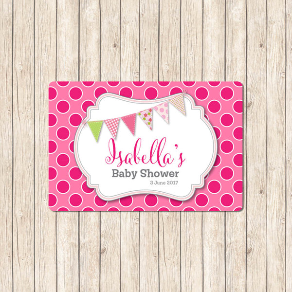 Bunting Baby Shower Sticker - Love my Goodies