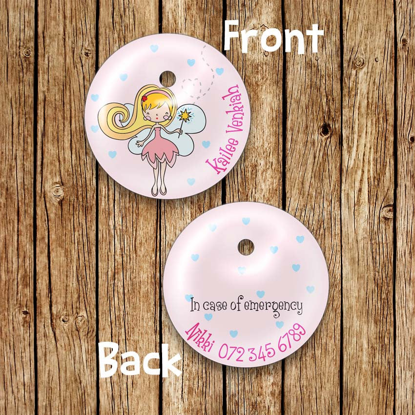 Fairy Round Bag Tag - Love my Goodies