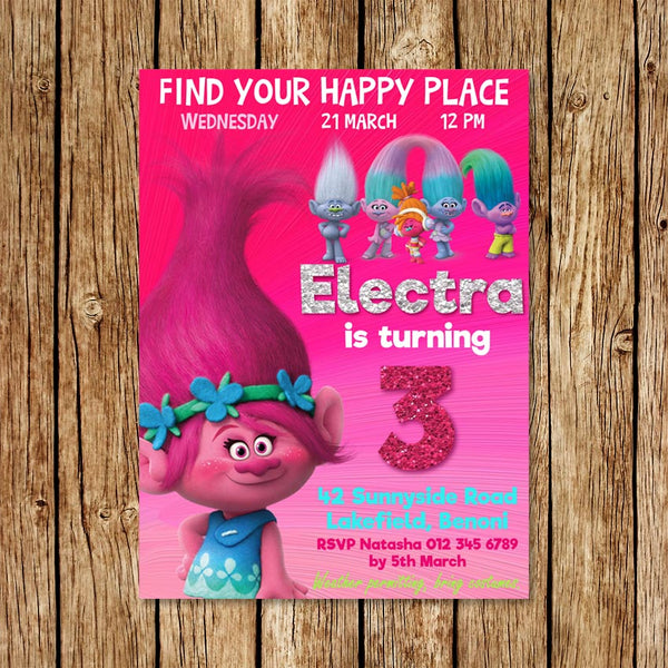 Find Your Happy Place Birthday Invitation - Love my Goodies