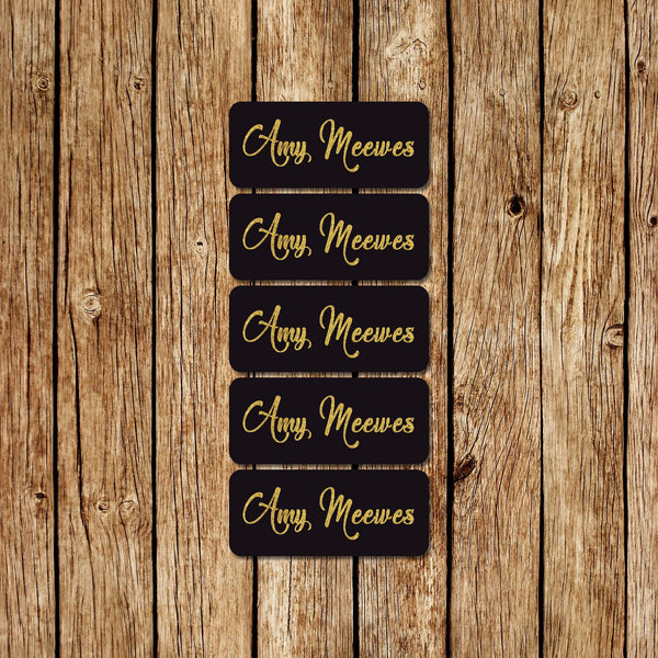 Gold Glitter - Small Name Labels - Love my Goodies