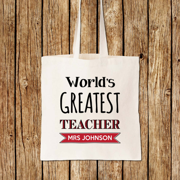 Worlds Greatest Teacher Plant Seeds - Tote Bags - Love my Goodies