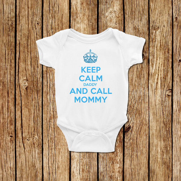 Keep Calm Blue- Baby Onesie - Love my Goodies