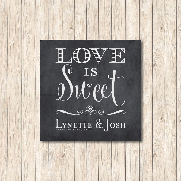 Engagement or Wedding Sticker - Chalkboard Love - Love my Goodies