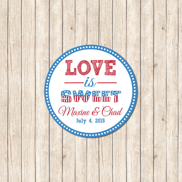 Engagement or Wedding Sticker - Love is Sweet - Love my Goodies