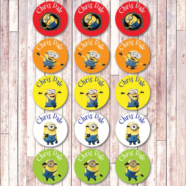 Minions 1 Iron On Label Rounds - Love my Goodies