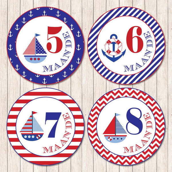 Nautical Belly Stickers - Love my Goodies