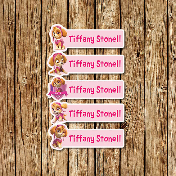 PawPatrol Skye - Large Name Labels - Love my Goodies