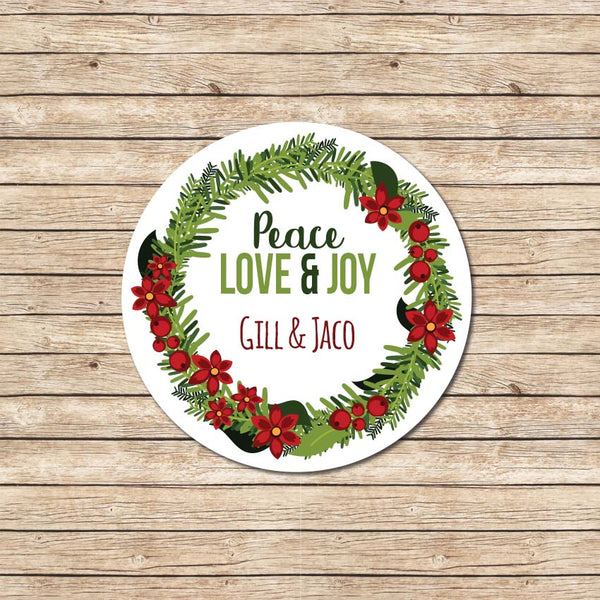 Peace, Love & Joy Wreath