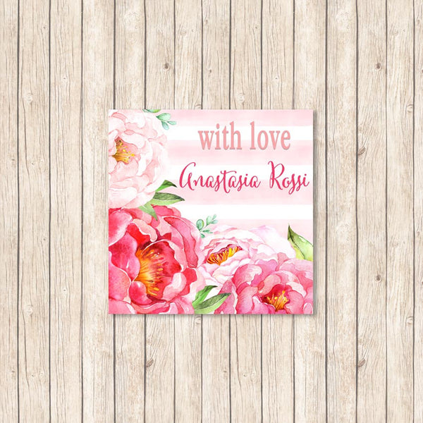 Peony Gift Sticker - Love my Goodies