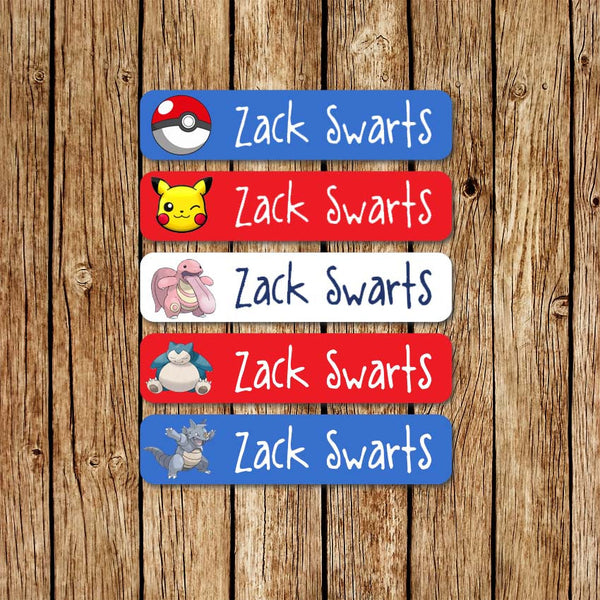 Pokemon 1 - Large Name Labels - Love my Goodies