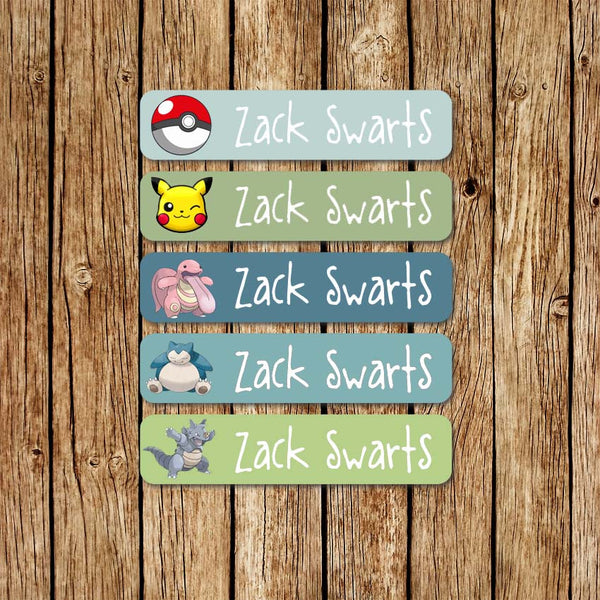 Pokemon 1 - Large Name Labels - Love my Goodies