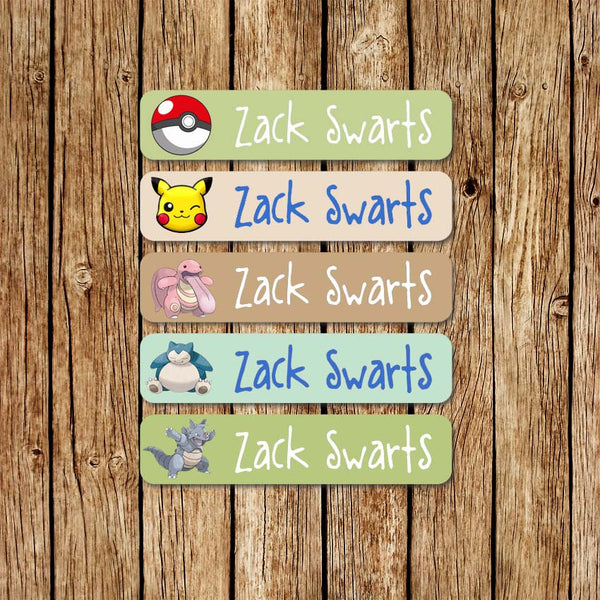 Pokemon 1 - Large Name Labels - Love my Goodies