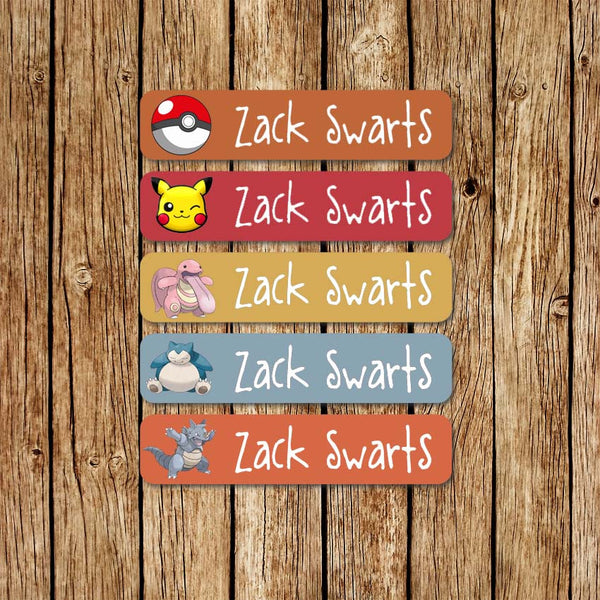 Pokemon 1 - Large Name Labels - Love my Goodies