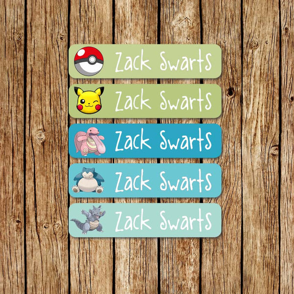 Pokemon 1 - Large Name Labels - Love my Goodies