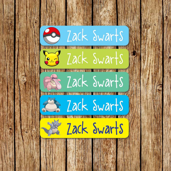 Pokemon 1 - Large Name Labels - Love my Goodies