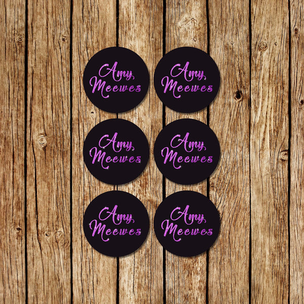 Purple Glitter -Circle Dots - Love my Goodies