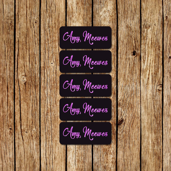 Purple Glitter - Small Name Labels - Love my Goodies