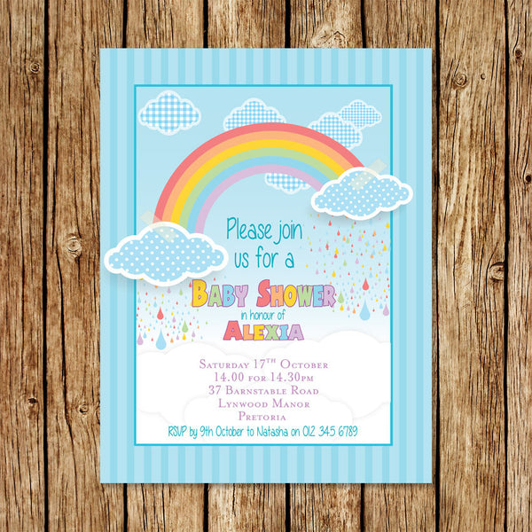 Rainbow Baby Shower Invitation - Love my Goodies