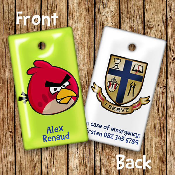 Angry Birds - Rectangular Bag Tags - Love my Goodies