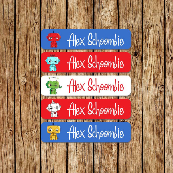 Sad Robot - Large Name Labels - Love my Goodies