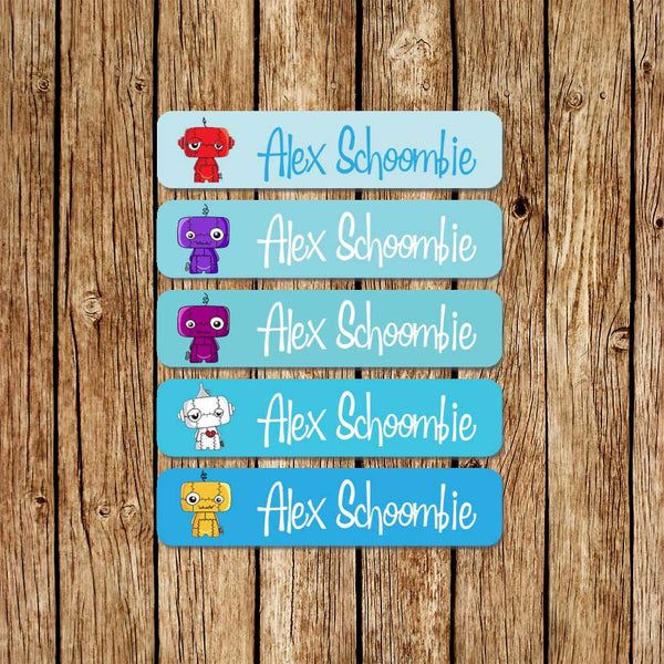 Sad Robot - Large Name Labels - Love my Goodies