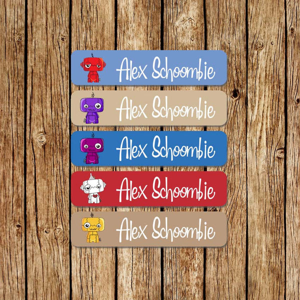Sad Robot - Large Name Labels - Love my Goodies