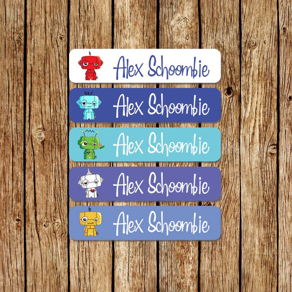 Sad Robot - Large Name Labels - Love my Goodies