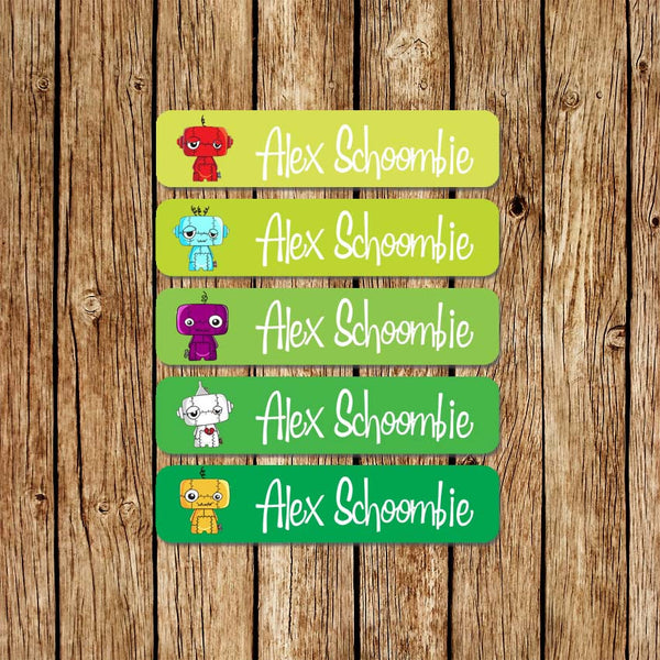 Sad Robot - Large Name Labels - Love my Goodies