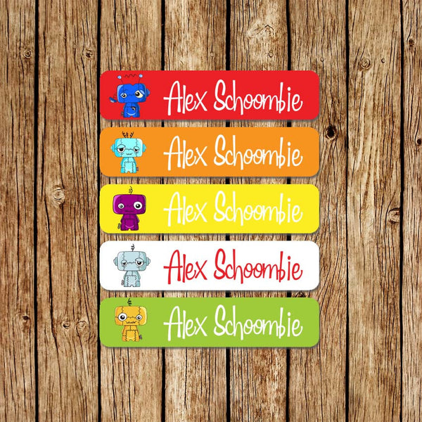Sad Robot - Large Name Labels - Love my Goodies