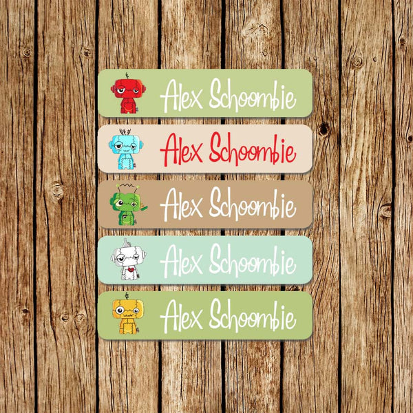 Sad Robot - Large Name Labels - Love my Goodies