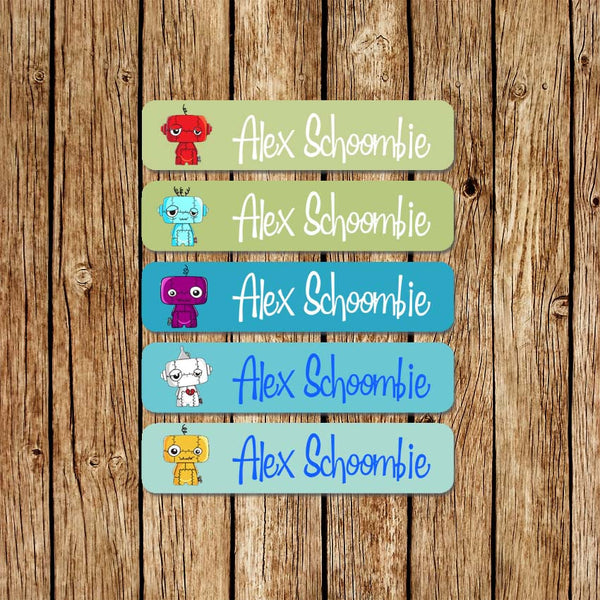 Sad Robot - Large Name Labels - Love my Goodies
