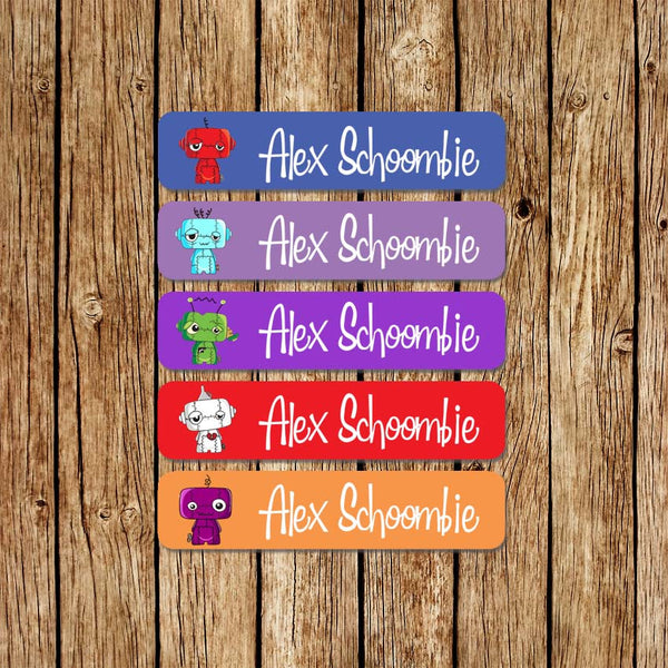 Sad Robot - Large Name Labels - Love my Goodies