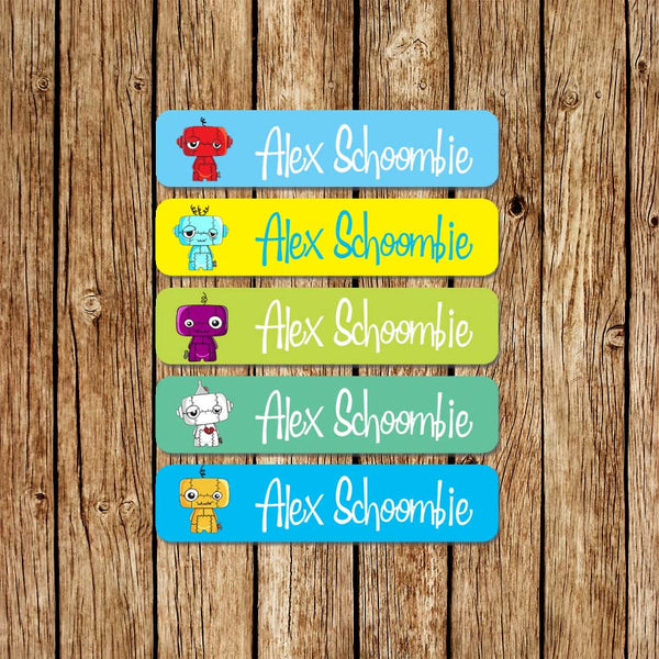 Sad Robot - Large Name Labels - Love my Goodies